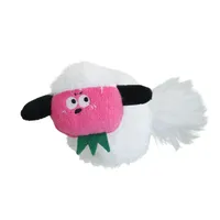 Jouet en peluche pour chat en forme de mouton fraise avec herbe à chat et clochette, durable, pour l'auto-entretenement des chatons