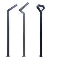 MOQ bajo Luz de jardín moderna Lámpara de aleación de aluminio decorativa de alto brillo Calle Impermeable LED Luz de césped de calle solar