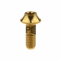 OEM Baut Baut kepala Torx, aksesori suku cadang sepeda motor Titanium Menta M5 M6, sekrup Baut roda Titanium