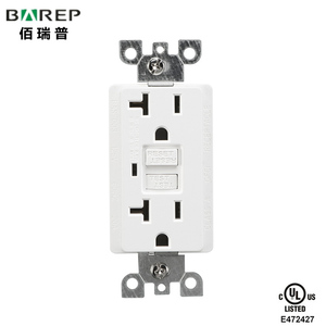 BAS-003 20amp gfci ổ cắm chống giả mạo dẫn chỉ số, tự kiểm tra, trang trí tấm Tường và ốc vít bao gồm, UL được liệt kê - Product Image 2