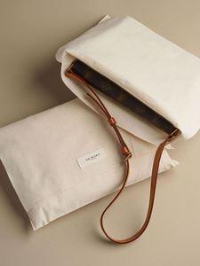 Benutzerdefiniertes Logo Umschlag-Stil Staubbeutel Kleidung Schmuck Verpackung Geschenk-Tragetasche Klappe Baumwollbeutel NINGEN Marke Modell D56 Hergestellt in China - Product Image 2