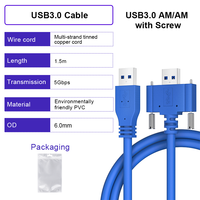 Câble USB 3.0 Micro B ULT-unite à âme en cuivre pur avec vis de verrouillage en acier inoxydable pour connexion d'appareil photo