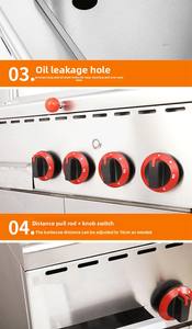 2025 verticale automatique commerciale avec armoire Shawarma <span class=keywords><strong>Gril</strong></span> BBQ <span class=keywords><strong>Kebab</strong></span> Machine en acier inoxydable 4 brûleurs gaz Shawarma Machine - Product Image 6