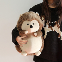 Peluche hérisson brodée mignonne, rembourrée en coton PP, super douce, compagnon de sommeil, poupée pour enfants, cadeau de fête en polyester, OPP