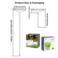 Lampe LED sur pied pour plantes d'intérieur de grande taille, favorisant la floraison, 5W, hauteur réglable 565-1900mm, adaptateur, minuteur intégré, vente en gros