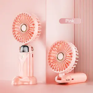 2024 New Arrivals USB Rechargeable Portable Fan Mini Small Table Fan With Phone Holder Hand Held Handheld Or Neck Fan