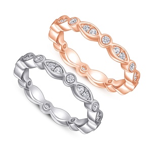 Sun Star TL-357 Bague de mariage empilable élégante en argent 925 - Product Image 5