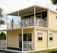 Maison conteneur modulaire détachable, mini-maison préfabriquée, conteneur préfabriqué, bureau portable 3 chambres, maison conteneur à 2 étages