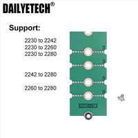Adaptateur de carte de transfert pour disque SSD M.2 NGFF 2230 2242 2260 vers 2280, carte d'extension