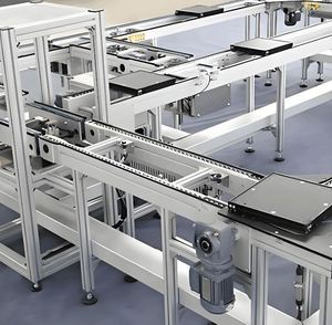 Complete Stainless Steel Pallet Conveyor Line Gravity Roller & Powered Chain Conveyor with Adjustable Speed and 1 Year Warranty - Product Image 3