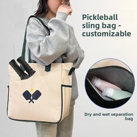 Sac de sport 2025 pour raquettes de pickleball pour femmes, grande capacité, séparation sec-humide, sac à bandoulière croisé pour tennis et pickleball