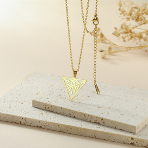 Ojo <span class=keywords><strong>de</strong></span> <span class=keywords><strong>Horus</strong></span> Collar Colgante Collar <span class=keywords><strong>de</strong></span> acero inoxidable <span class=keywords><strong>Amuleto</strong></span> para la amistad <span class=keywords><strong>de</strong></span> fe - Product Image 3