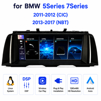 Système multimédia automobile Linux 10,25 pouces avec CarPlay sans fil et Android Auto pour BMW Série 5 et 7 F10 F11 F02 2011-2017, écran tactile IPS