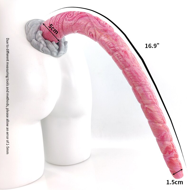 FAAK 46*5cm Long Butt Plug Unicorn Fantasy Dildo Soft Silicon Anal Plug Sex Products With Suction Cup for Men and Women FAAK 46*5cm Long Butt Plug Unicorn Fantasy Dildo Soft Silicon Anal Plug Sex Products With Suction Cup for Men and Women