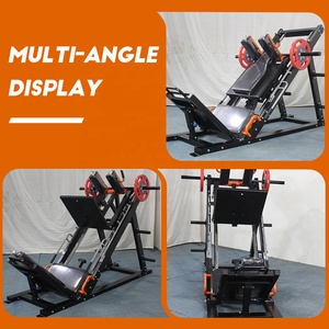 Máquina de gimnasio multifuncional 2 en 1 para prensa de piernas y sentadillas <span class=keywords><strong>hack</strong></span>, con carga de placas, de acero de alta resistencia - Product Image 5