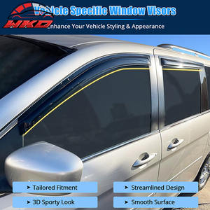 Pare-soleil et pare-pluie pour Honda Odyssey 05-07, visières de fenêtre fumées, protection latérale de la vitre de la porte de voiture en acrylique, 4 pièces - Product Image 3