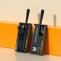 Batterie externe portable 10000 mAh avec logo personnalisé, câbles intégrés, chargeur ultra-rapide, batteries externes universelles pour l'extérieur
