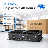 Mini PC con Carcasa de Aluminio Sin Ventilador, CPU Intel, RAM DDR4 Dual, SSD, LAN Dual, Entrada de Voltaje Amplio, Carcasa Impermeable IP65, Pantalla HD