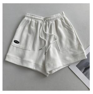 Shorts de sport décontractés taille haute pour femmes, nouvelle version coréenne, coupe ample à jambe large avec cordon de serrage, vente en gros - Product Image 3