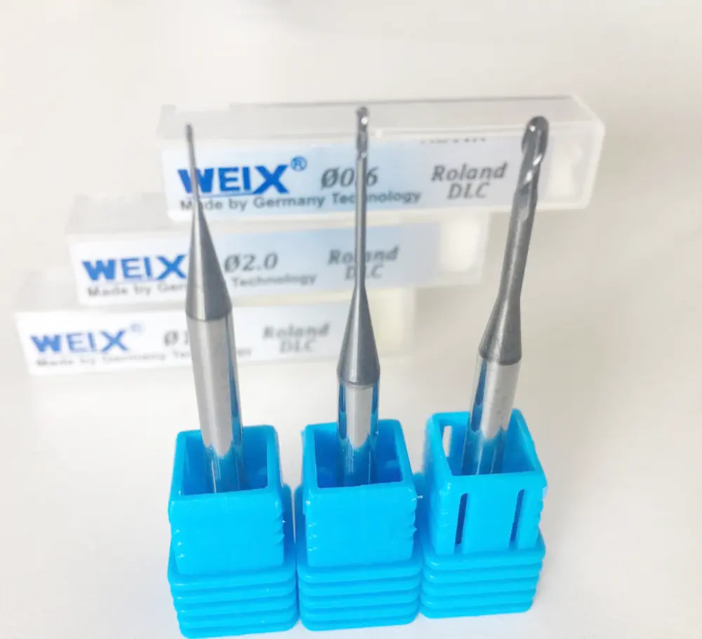 Weix ร้อนขายทังสเตนคาร์ไบด์ CNC machinary CAD CAM Zirconia บล็อกทันตกรรม cerecAltincoatingburs เครื่องมือผ่าตัดสำหรับ Roland