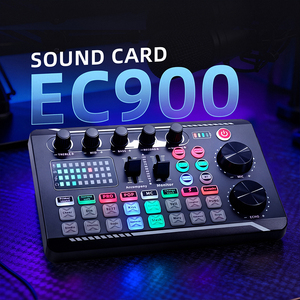Tarjeta de Sonido EC900 RGB, Mezclador de 16 Bits y 44.1kHz, Interfaz de Audio USB con Batería de 1200mAh <span class=keywords><strong>para</strong></span> Transmisión en Vivo, <span class=keywords><strong>DJ</strong></span> y Creación de Contenido - Product Image 5