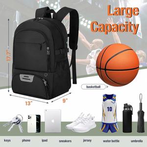 Basketball Backpack Large Sports Equipment Bag with Ball <b>Holder</b> & <b>Shoe</b> Compartment, Sport Bags for Basketball - Product Image 2