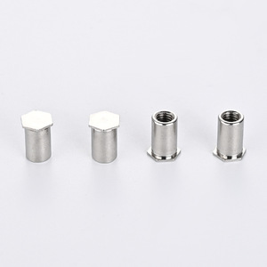 Écrou à sertir en acier inoxydable Huiligu 304, tête hexagonale plate, trou aveugle, pour tôle, grade A2-50 - Product Image 2