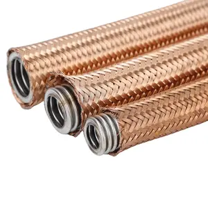 Flexible SS304 SS316 Stainless Steel Braided With Copper Wire Shock-proof Metal Hose