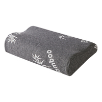Oreiller en tissu tricoté en fibre de bambou, anti-ronflement, en mousse à mémoire de forme, avec housse lavable