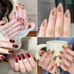 <span class=keywords><strong>Faux</strong></span> <span class=keywords><strong>ongles</strong></span> Qianya œil de chat à presser en ABS faits à la main, courts, de luxe, 3D avec colle pour femmes, vente en gros, 24 ou 30 pièces - Product Image 2