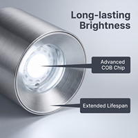 Projecteurs LED encastrés en aluminium anti-éblouissement COB 5W 7W 12W, éclairage de plafond LED intérieur IP44