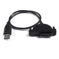 Câble d'alimentation USB-A mâle vers SATA 15 broches, adaptateur d'alimentation USB 5V vers SATA pour disque dur SATA 2,5 pouces et SSD