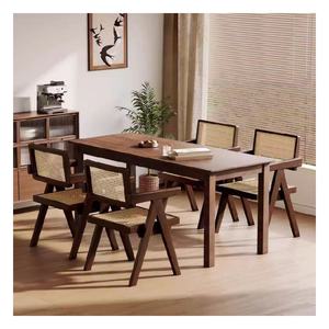 Solid wood lounge <b>chair</b>, rattan <b>chair</b>, dining <b>chair</b>, modern Scandinavian <b>chair</b>, standard packaging - Product Image 1