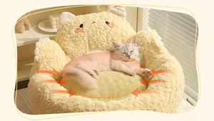 Hochwertiges Klassisches Modernes Katzen- und Hundebett Umweltfreundlich Atmungsaktiv Faltbar Abnehmbar Waschbar Warmes Kissen für Alle Jahreszeiten - Product Image 5