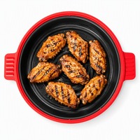 Silikon-Backform Mikrowellen-Grillpfanne mit Deckel Leicht zu Reinigen Antihaft-Backblech für die Küche