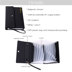 Organiseur budgétaire Hongbo Best Seller <span class=keywords><strong>en</strong></span> cuir litchi souple A5, 6 couleurs, avec enveloppes à onglets, idéal pour le bureau, l'école ou comme cadeau <span class=keywords><strong>de</strong></span> papeterie. - Product Image 5