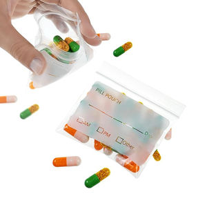 بيع بالجملة حبوب منع الحمل البلاستيكية للفيتامينات ، مغلفات الأدوية اليومية لدب سستة أكياس حبوب طبية - Product Image 5