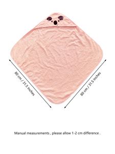 Serviette de bain à capuche en coton pur pour bébé, motif koala de dessin animé, technique de tissage pour une utilisation en salle de bain - Product Image 5
