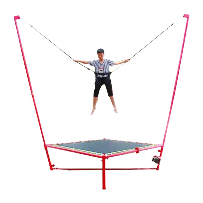 electric bungee trampoline red