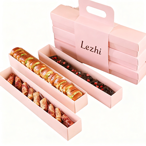 Neues Design Arabische Takeout Bäckerei Box Mit Griff Pita Brot Linsen Pattie Bibe Shata Khobz El Labyad Datum Brot Gebäck Streifen Box - Product Image 2