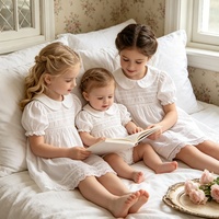 Combinaison pour bébé fille avec col Peter Pan, manches courtes bouffantes, bordure en dentelle, douce et respirante, combinaison quotidienne pour bébé, robe blanche d'été pour filles