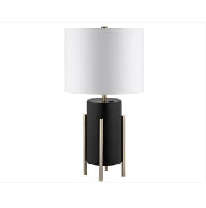 Lámpara de Mesa de Estilo Antiguo en Latón Cepillado con Pantalla de Lino de Color Blanco para Proyectos de Decoración de Hoteles y Hogares - Product Image 6
