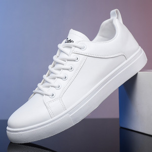 Nuevos zapatos de hombre a la moda que son versátiles. Versión coreana. Zapatillas bajas para niños. Zapatillas blancas informales. - Product Image 6