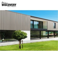 Panneau de façade extérieur en bois composite WPC grain 3D Revêtement décoratif pour revêtement mural extérieur Panneaux muraux intérieurs
