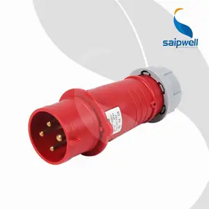 Saipwell IP44 4P 16A CEE/IEC ปลั๊กอุตสาหกรรมและซ็อกเก็ตปลั๊กไฟ 3 เฟส 400V 16A ปลั๊กอุตสาหกรรมและซ็อกเก็ต