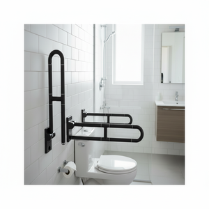 Barra de Seguridad para Ducha Moderna de Aleación de Aluminio Hecha en Taiwán, Barra de Agarre para Baño, Barandilla de Seguridad Plegable Fácil de Operar - Product Image 1