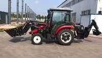 China SAAO Gruppe Kleiner Mini-Baggerlader-Traktor mit Frontlader und Heckbagger