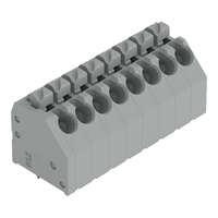 Bloque de terminales PCB original alemán nuevo en stock 250-208, paso de 3.5mm, 8 polos, botón pulsador de 1.5mm², bloque de terminales gris de inserción.