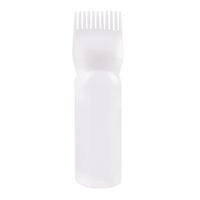 Custom Logo 6 Oz Plastic Hair Dyeing Bottle Hairdressing Tools Multicolor 2-in-1 Root Hair Color Dye Comb Applicator