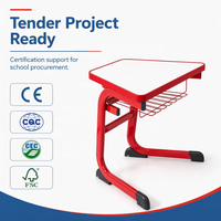 Table et chaise d'étude en MDF pour élèves, avec plateau trapézoïdal, pour usage en maternelle et primaire, vente en gros pour les écoles des Philippines